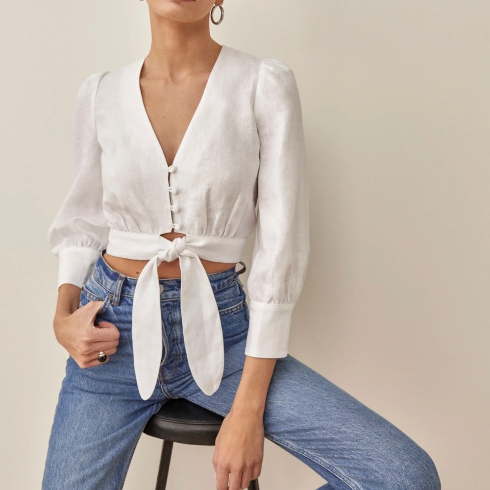 Reformation Linen Top